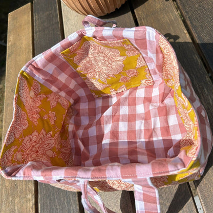 Intérieur sac Emilien Armance avec doublure coton coordonnée et poche zippée - Cousine Antoinette
