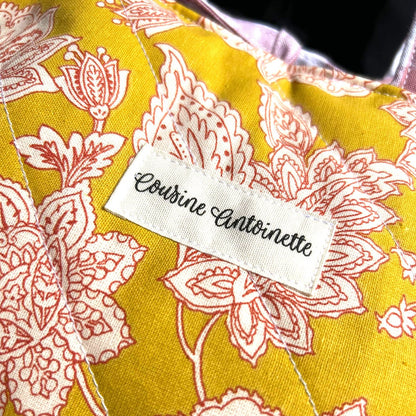 Intérieur sac Emilien Armance avec doublure coton coordonnée et poche zippée - Cousine Antoinette
