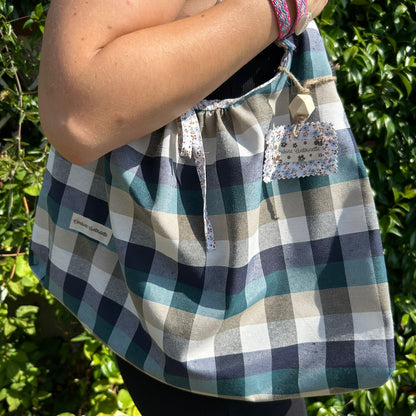 Sac Lune Caro Glacier porté épaule - forme croissant tendance 50x30cm

