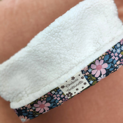 Détail du snood Lucile pour enfant, doublure coton certifié Oeko-Tex
