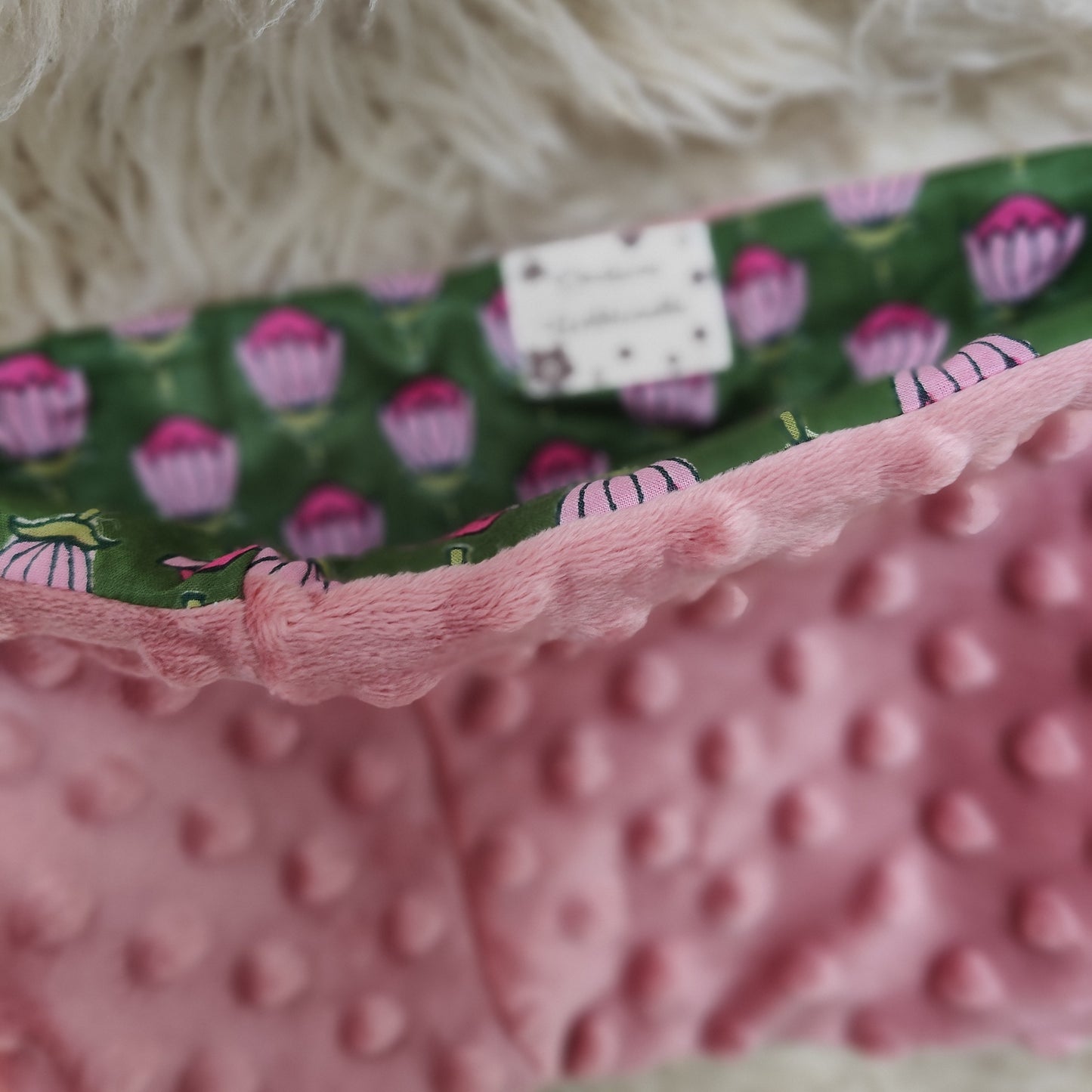 Détail du snood Indi pour enfant, doublure coton certifié Oeko-Tex
