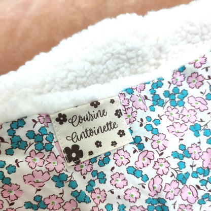 Snood artisanal Pervenche fabriqué en Anjou, petite série
