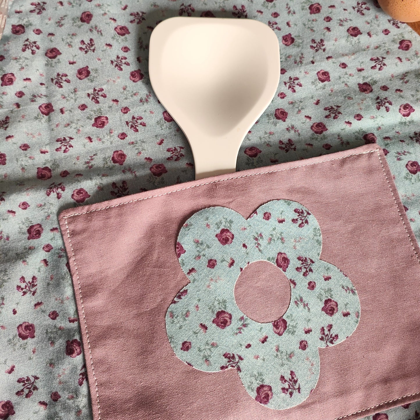 Tablier enfant motif Fleurette - Réversible en coton Oeko-Tex
