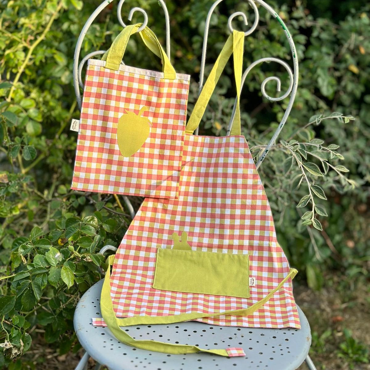 Tablier enfant motif Sorbet - En coton Oeko-Tex

