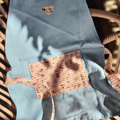 Tablier enfant motif Wouf - Réversible en coton Oeko-Tex