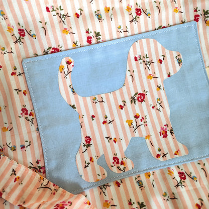 Tablier enfant motif Wouf - Réversible en coton Oeko-Tex