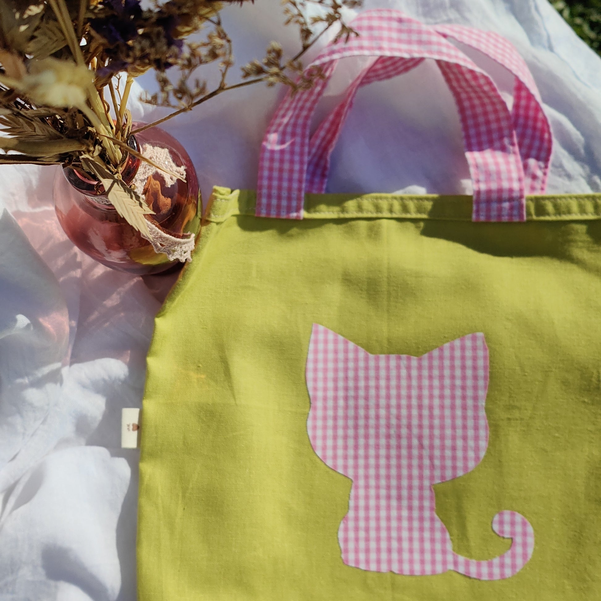 Tote bag enfant motif Chacha 25x26 cm - En coton Oeko-Tex
