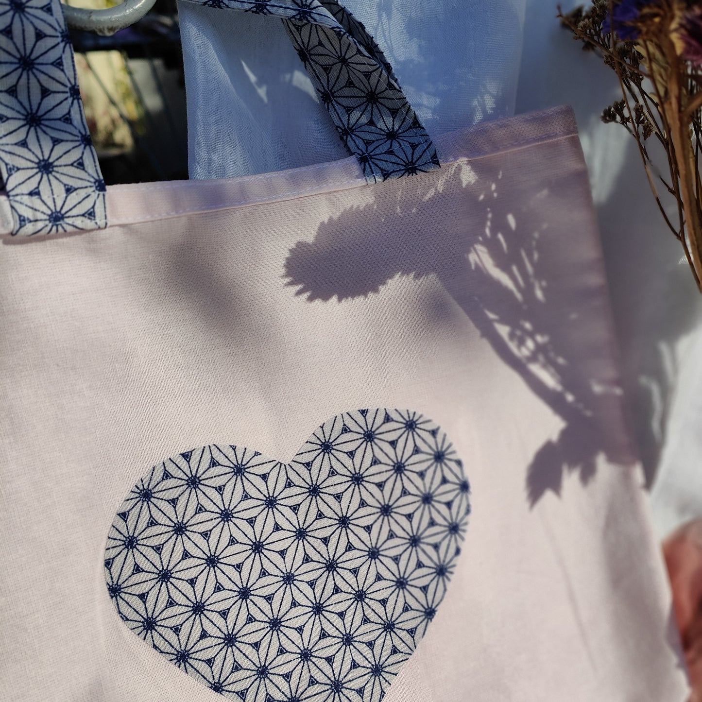Tote bag enfant motif Cœur 25x26 cm - En coton Oeko-Tex

