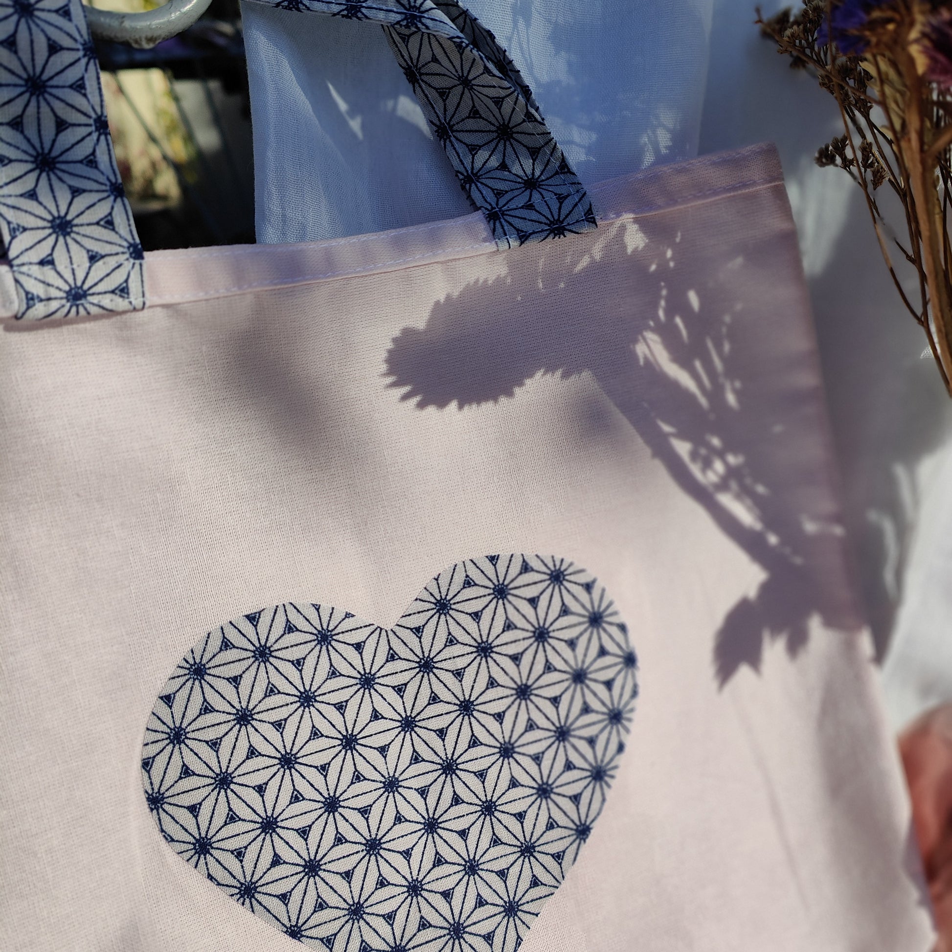 Tote bag enfant motif Cœur 25x26 cm - En coton Oeko-Tex
