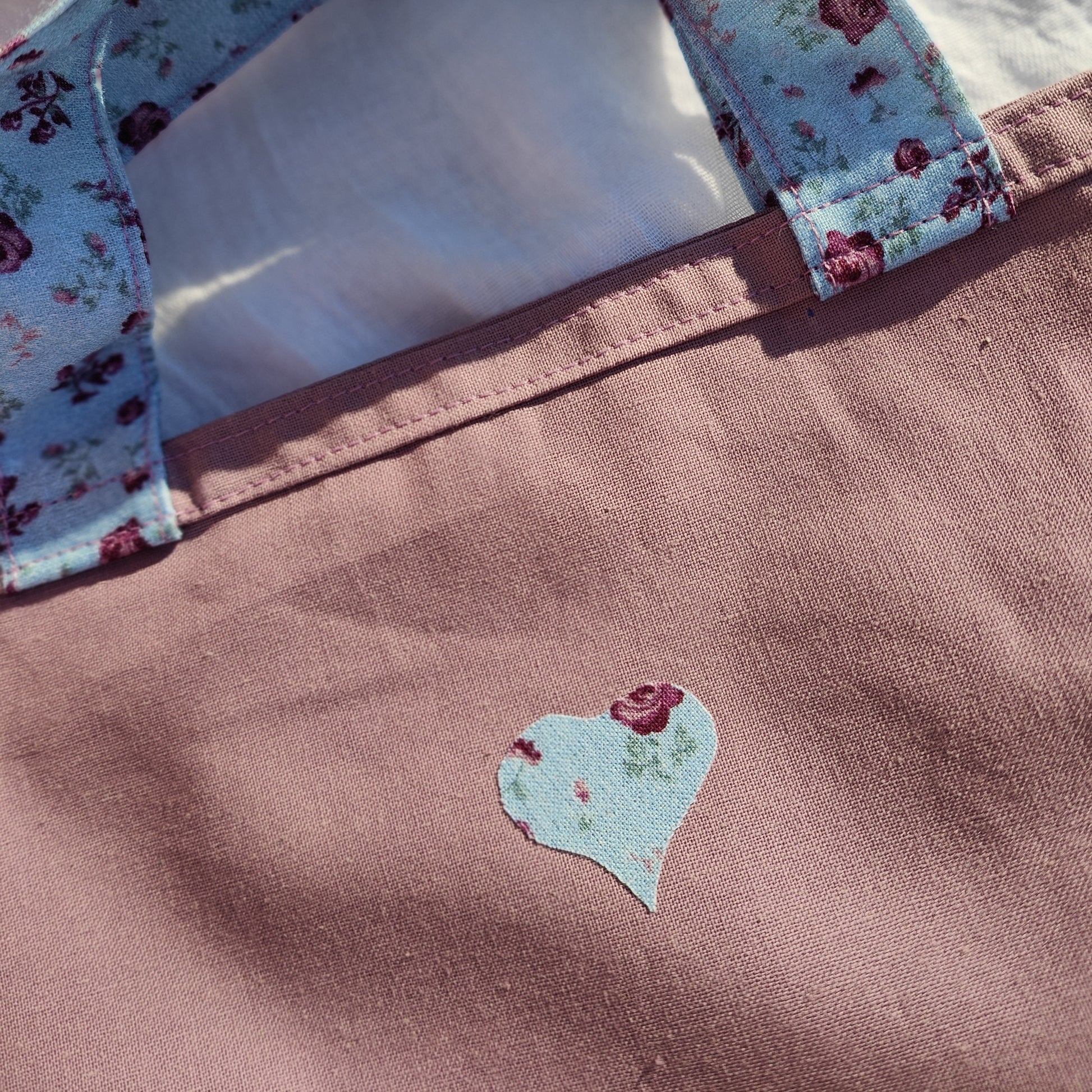 Tote bag enfant motif Fleurette 25x26 cm - En coton Oeko-Tex
