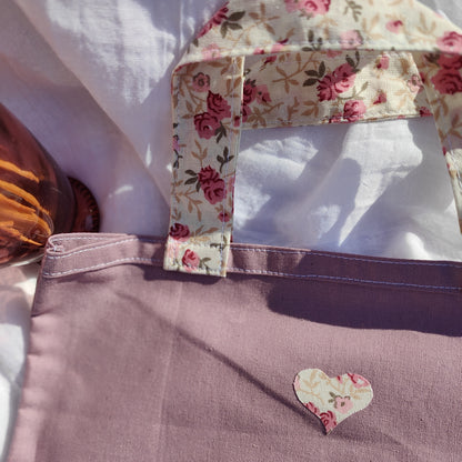 Tote bag enfant motif Fraise 25x26 cm - En coton Oeko-Tex
