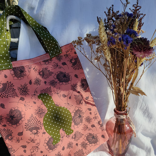 Tote bag enfant motif Mousse 20x22 cm - En coton Oeko-Tex

