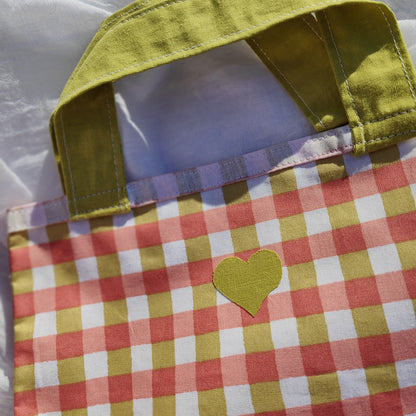 Tote bag enfant motif Sorbet 20x22 cm - En coton Oeko-Tex
