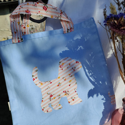 Tote bag enfant motif Wouf 25x26 cm - En coton Oeko-Tex
