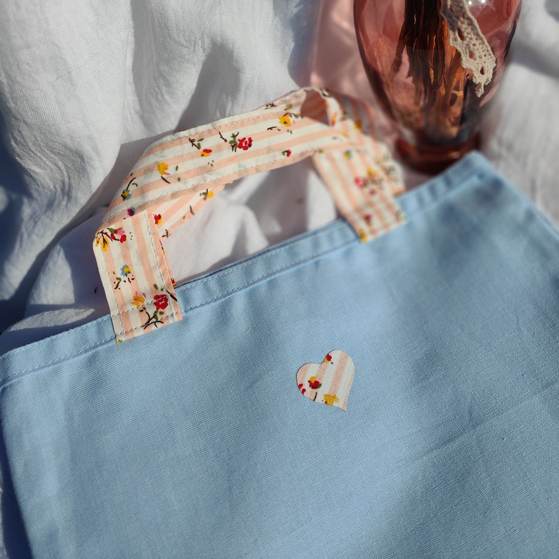 Tote bag enfant motif Wouf 25x26 cm - En coton Oeko-Tex
