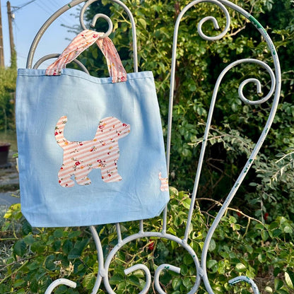 Tote bag enfant motif Wouf 25x26 cm - En coton Oeko-Tex
