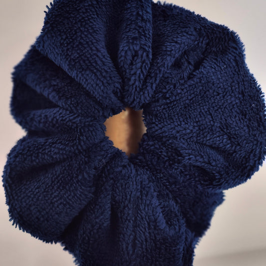 Fleur de douche éponge bambou marine bleue lavable réutilisable fait main France