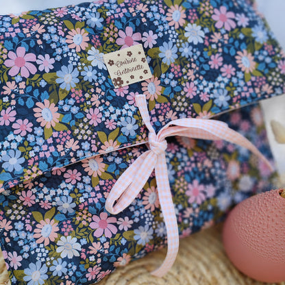 Housse ordinateur portable artisanale motif Floret - Vue de face - Cousine Antoinette
